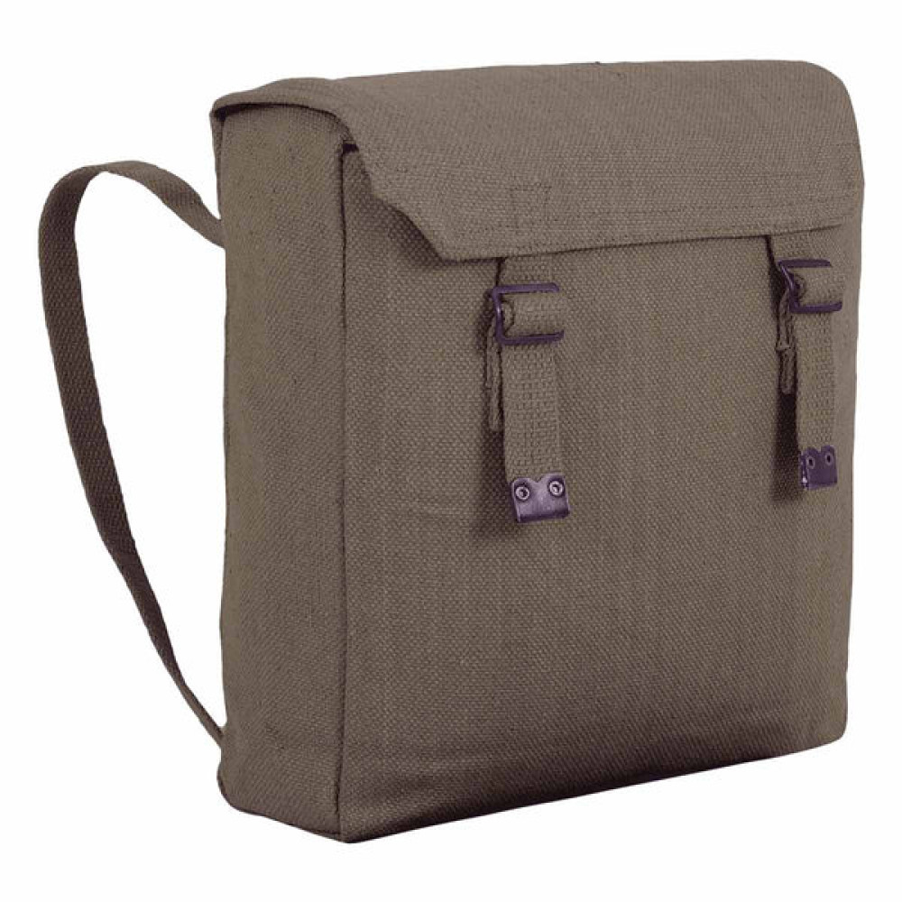 Highlander Canvas Webbing Backpack Olive