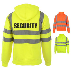 SECURITY HI VIS PULLOVER HOODIE - 2 COLOUR OPTIONS