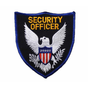 Black/Blue/White Eagle Security Officer Patch (Pack of 2) by Solar 1