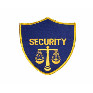 Blue/Yellow Scales Of Justice Security Guard Patch by Solar 1