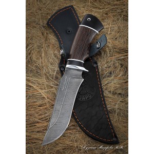 Hunting knife Mongoose Damascus wenge black hornbeam (brand)