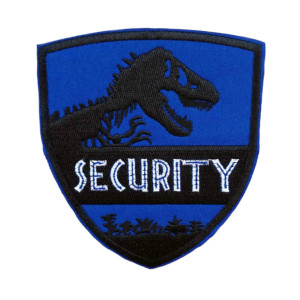 Jurassic Park Movie Security Shield Logo - Iron-On or Sew-On Embroidered Patch Novelty Applique - Costume Dinosaur Fossils Extinct - Retro Vintage...