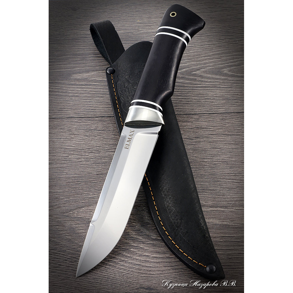 Knife Boar Elmax nickel silver typesetting black hornbeam