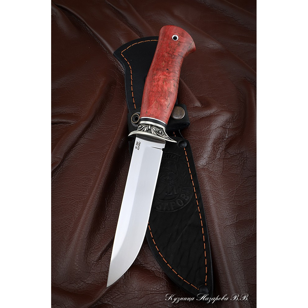 Knife Infantryman M390 melchior Karelian birch red