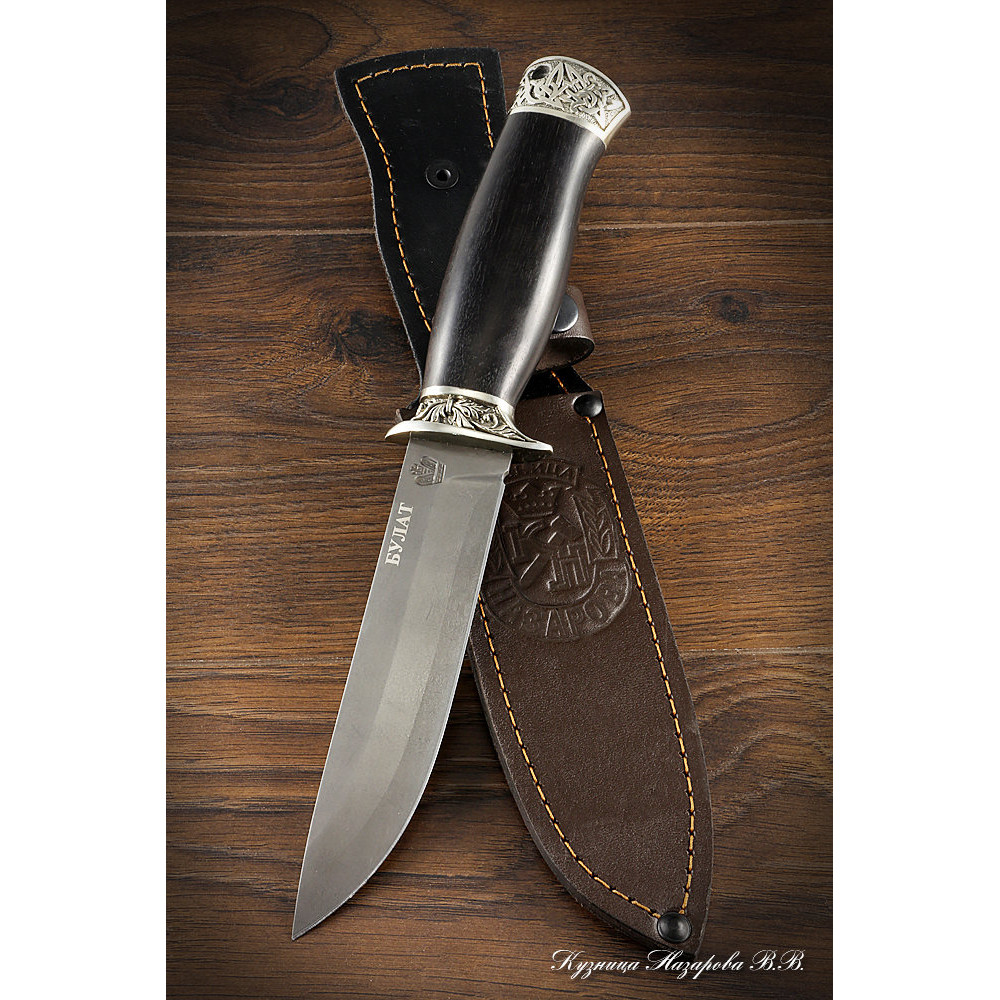 Knife Infantryman wootz steel black hornbeam melchior (brand)