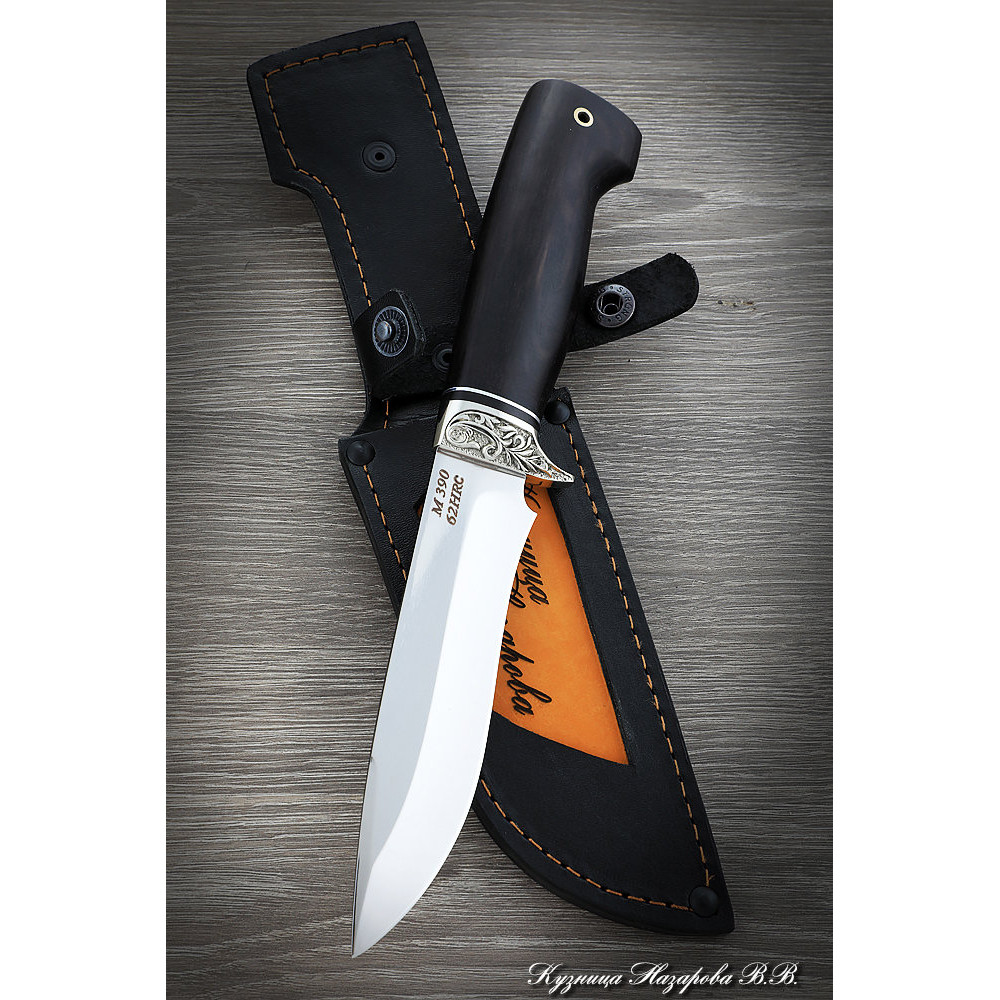 Knife Monitor Lizard M390 melchior black hornbeam