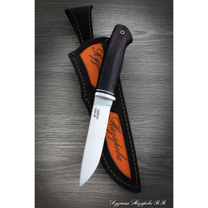 Knife Traveler steel M390 handle black hornbeam