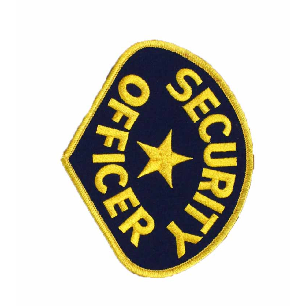 Navy Blue/Yellow Security Officer Patch (Pack of 2) by Solar 1